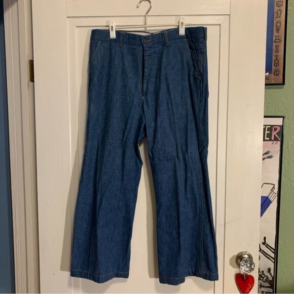 Vintage Levi's Panatela Blue Denim 3 Piece Suit Set (Sports Coat, Vest & Jeans) - Picture 8 of 16